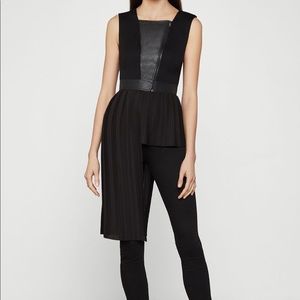 BCBG pleather asymmetrical top